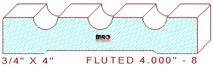 Fluted Moulding 4" - 8 Fluted Moulding 4" - 8