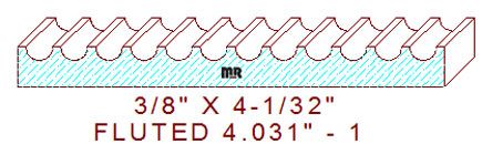 Fluted Moulding 4-1/32" - 1