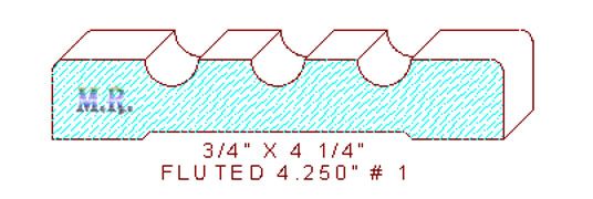 Fluted Moulding 4-1/2" - 1 Fluted Moulding 4-1/2" - 1