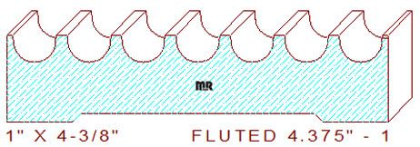 Fluted Moulding 4-3/8" - 1 Fluted Moulding 4-3/8" - 1