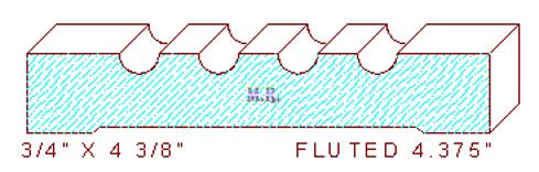Fluted Moulding 4-3/8" Fluted Moulding 4-3/8"