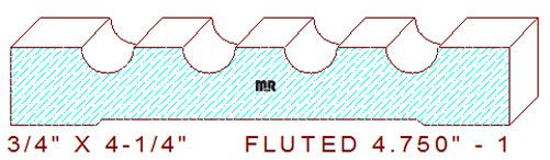 Fluted Moulding 4-3/4" - 1