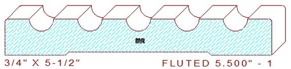 Fluted Moulding 5-1/2" - 1 Fluted Moulding 5-1/2" - 1