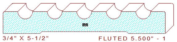 Fluted Moulding 5-1/2" - 1