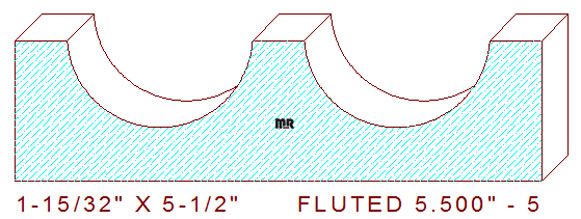 Fluted Moulding 5-1/2" - 5 