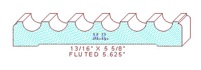 Fluted Moulding 5-5/8" Fluted Moulding 5-5/8"