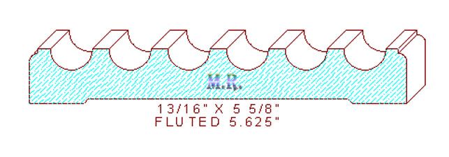 Fluted Moulding 5-5/8" 