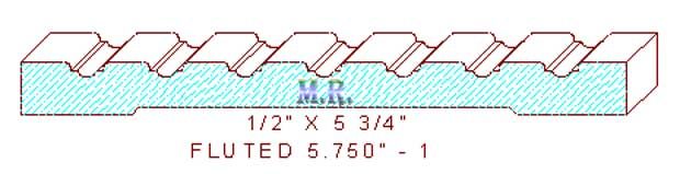 Fluted Moulding 5-3/4" - 1