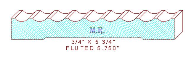 Fluted Moulding 5-3/4" Fluted Moulding 5-3/4"