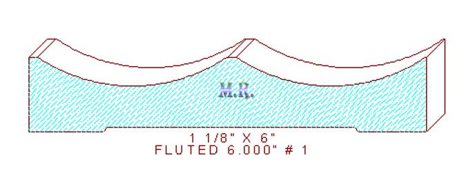 Fluted Moulding 6" - 1