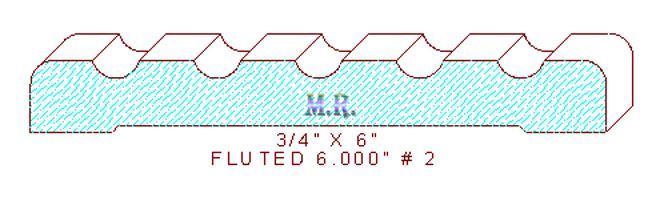 Fluted Moulding 6" - 2