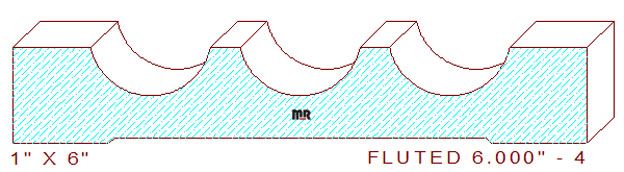 Fluted Moulding 6" - 4