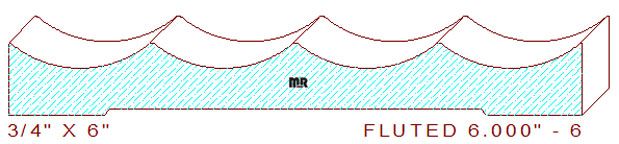 Fluted Moulding 6" - 6