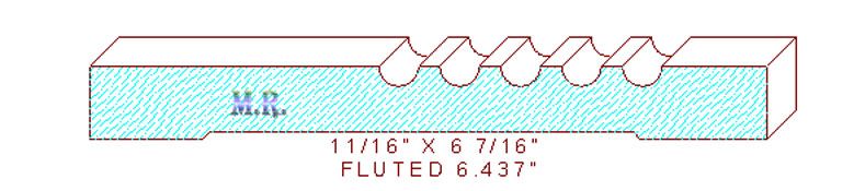 Fluted Moulding 6-7/16" Fluted Moulding 6-7/16"
