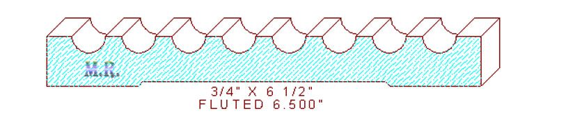 Fluted Moulding 6-1/2" Fluted Moulding 6-1/2"