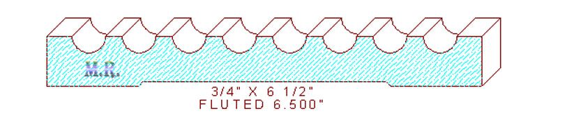 Fluted Moulding 6-1/2" 