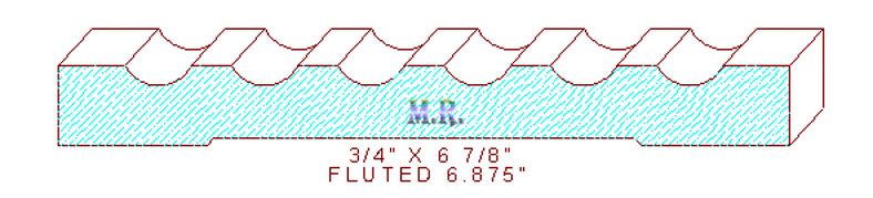 Fluted Moulding 6-7/8" Fluted Moulding 6-7/8"