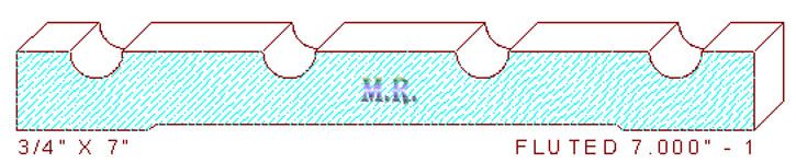 Fluted Moulding 7" - 1