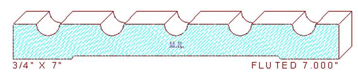 Fluted Moulding 7" Fluted Moulding 7"