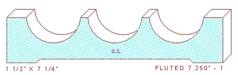 Fluted Moulding 7-1/4" - 1