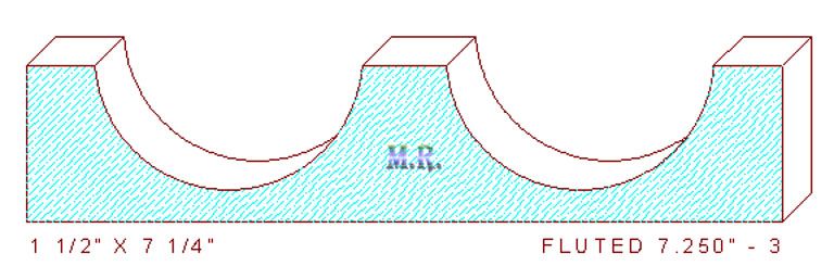 Fluted Moulding 7-1/4" - 3