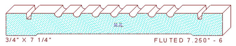 Fluted Moulding 7-1/4" - 6