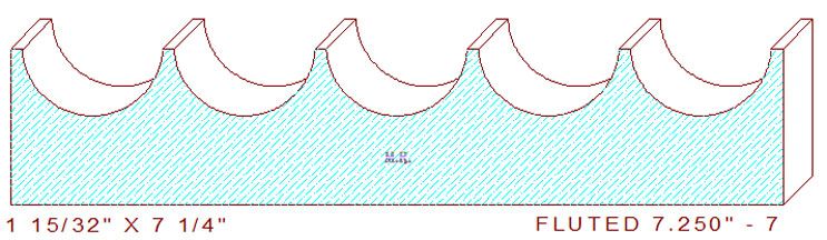 Fluted Moulding 7-1/4" - 7 