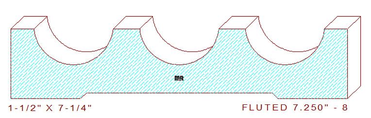 Fluted Moulding 7-1/4" - 8