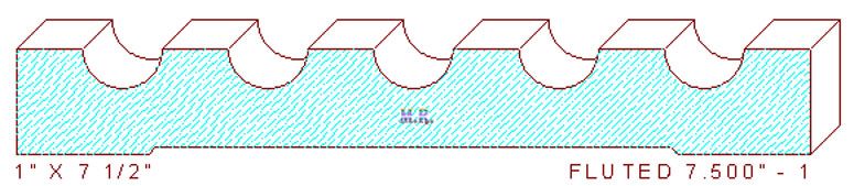 Fluted Moulding 7-1/2" - 1