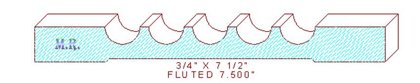 Fluted Moulding 7-1/2" Fluted Moulding 7-1/2"