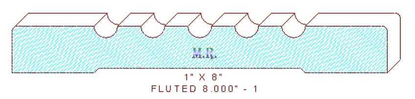 Fluted Moulding 8" - 1 Fluted Moulding 8" - 1