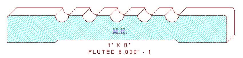 Fluted Moulding 8" - 1