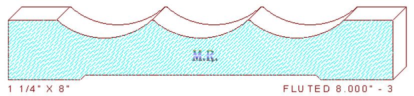 Fluted Moulding 8" - 3