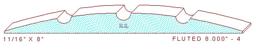 Fluted Moulding 8" - 4