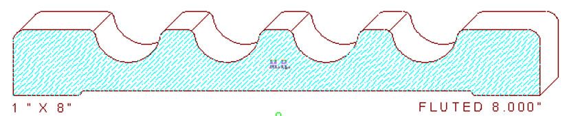 Fluted Moulding 8"