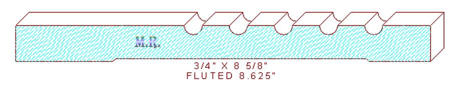 Fluted Moulding 8-5/8"