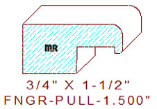 Finger Pull 1-1/2" Finger Pull 1-1/2"