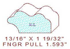 Finger Pull Moulding 1-19/32" Finger Pull Moulding 1-19/32"