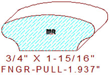 Finger Pull Moulding 1-15/16" Finger Pull Moulding 1-15/16"