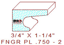Finger Pull 3/4" - 2 Finger Pull 3/4" - 2