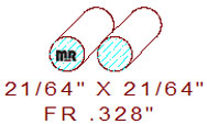 21/64" Full Round 21/64" Full Round