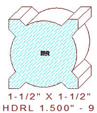 Handrail Baluster 1-1/2" - 9 Handrail Baluster 1-1/2" - 9