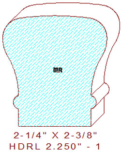 6010 Handrail 2-1/4" - 1 6010 Handrail 2-1/4" - 1