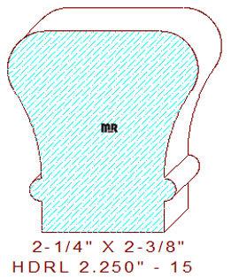 6010 Handrail 2-1/4" - 15