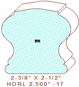 Handrail 2-1/2" - 17 Handrail 2-1/2" - 17