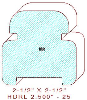 Handrail 2-1/2" - 25 Handrail 2-1/2" - 25