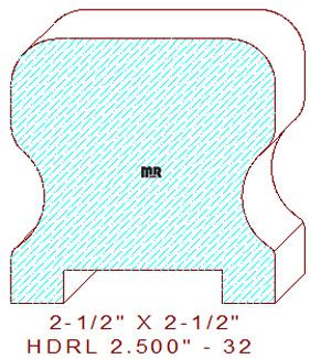 Handrail 2-1/2" - 32 Handrail 2-1/2" - 32