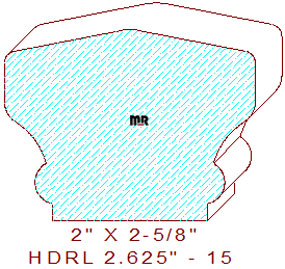 Handrail 2-5/8" - 15 Handrail 2-5/8" - 15