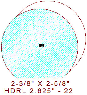 Handrail 2-5/8" - 22 Handrail 2-5/8" - 22