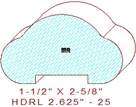 Handrail 2-5/8" - 25 Handrail 2-5/8" - 25